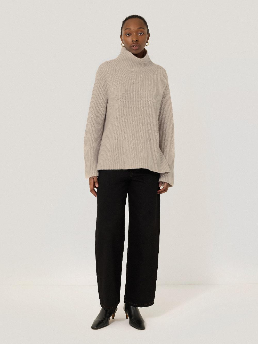 Jigsaw Faroe Fishermans Rib Jumper Cream