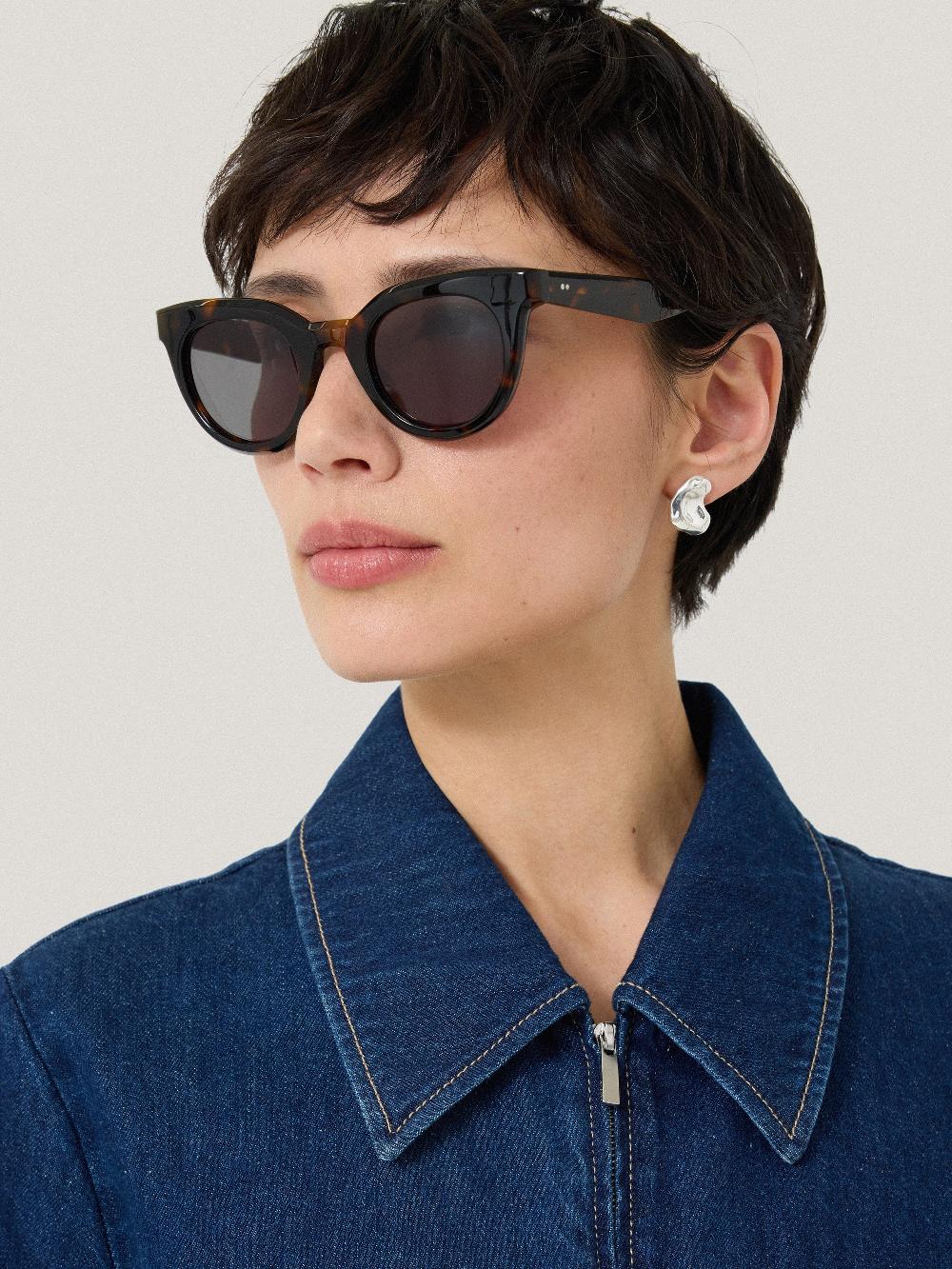 Jigsaw Ferndale Round Sunglasses Tortoiseshell