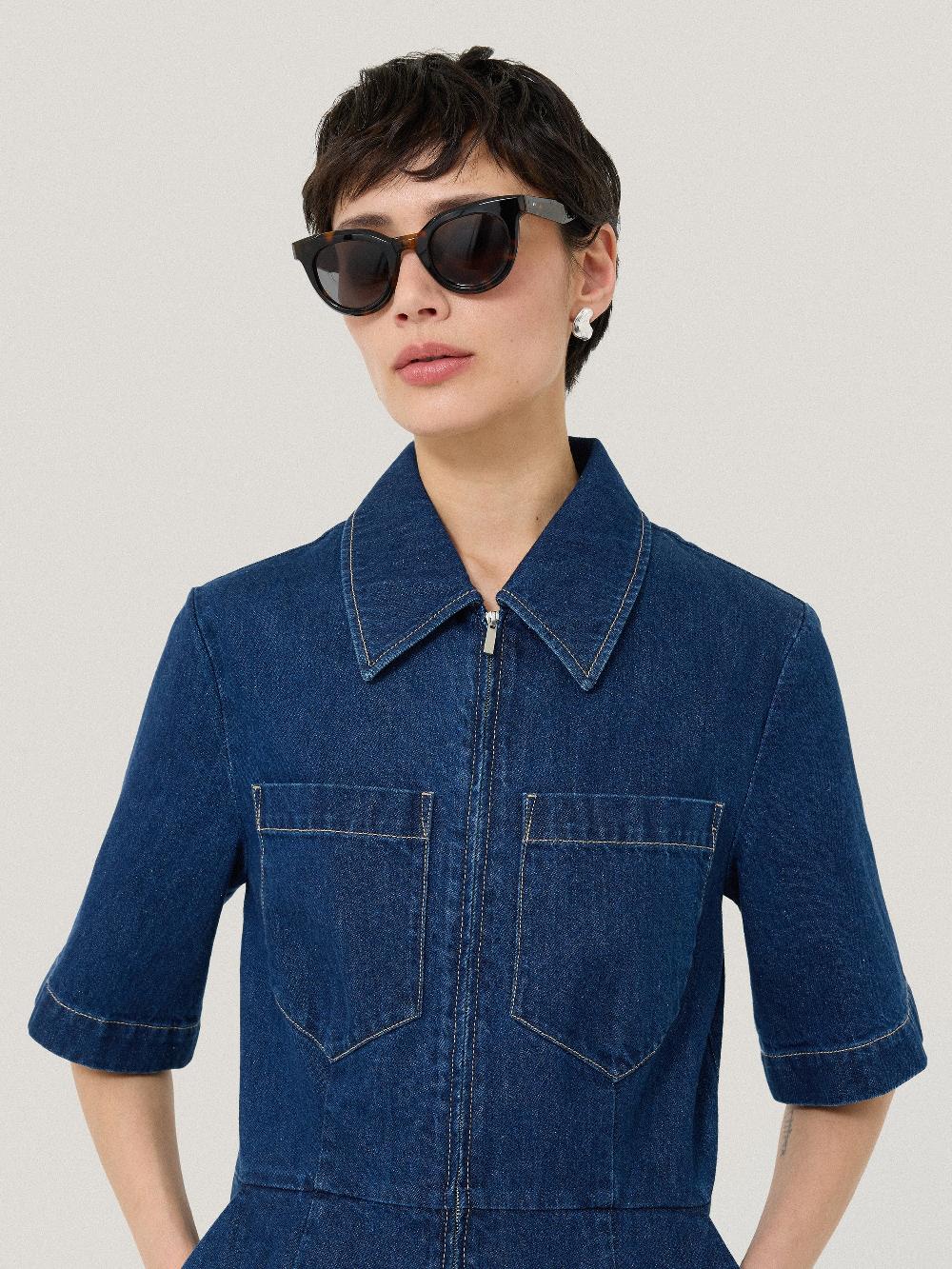 Jigsaw Ferndale Round Sunglasses Tortoiseshell