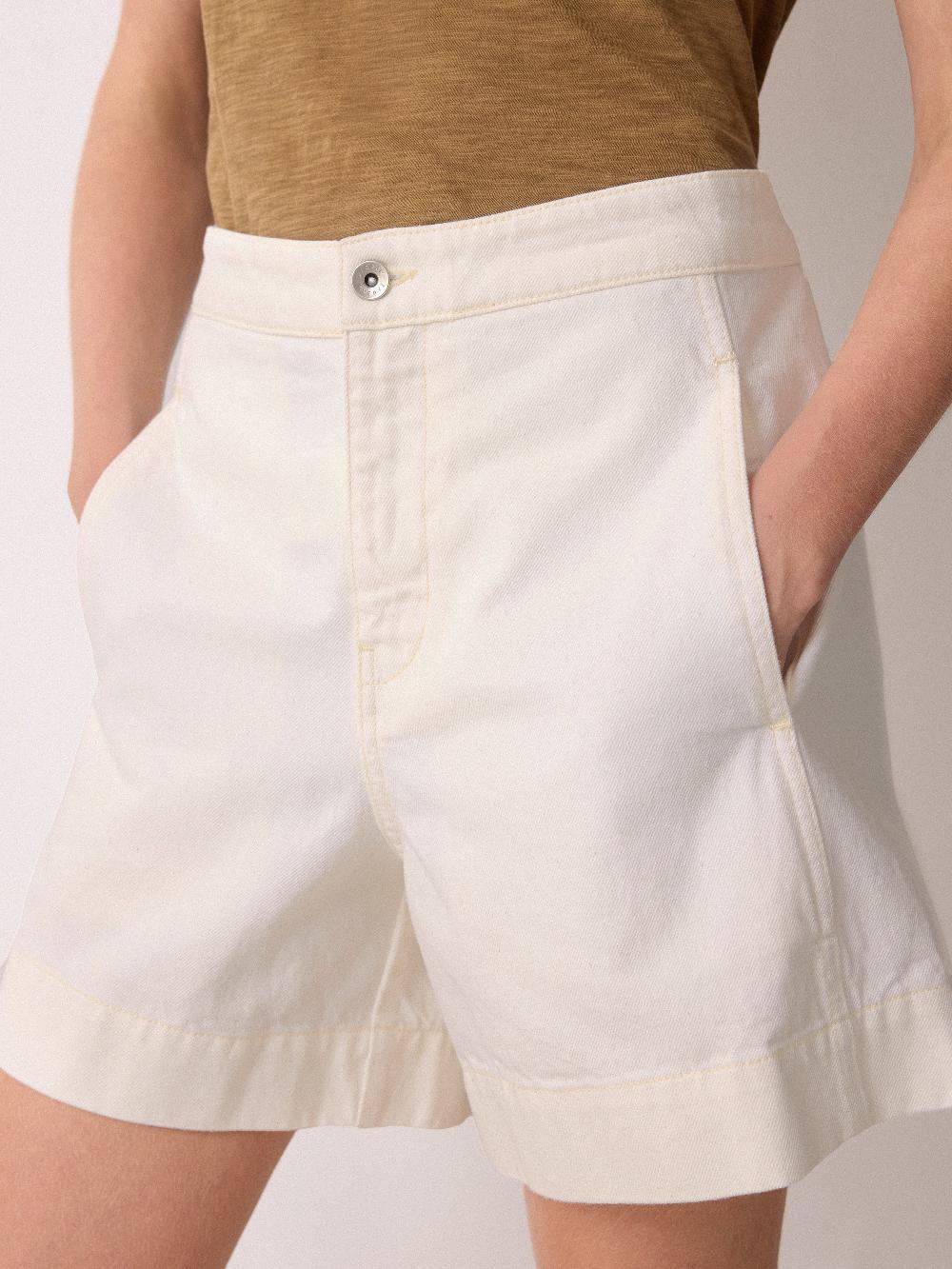 Jigsaw Finton Denim Seam Detail Short Ecru