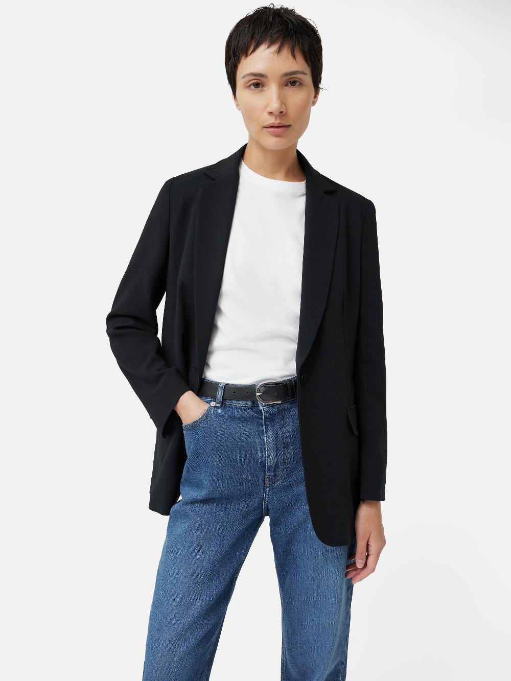 jigsaw Fluid Twill Knox Blazer Black