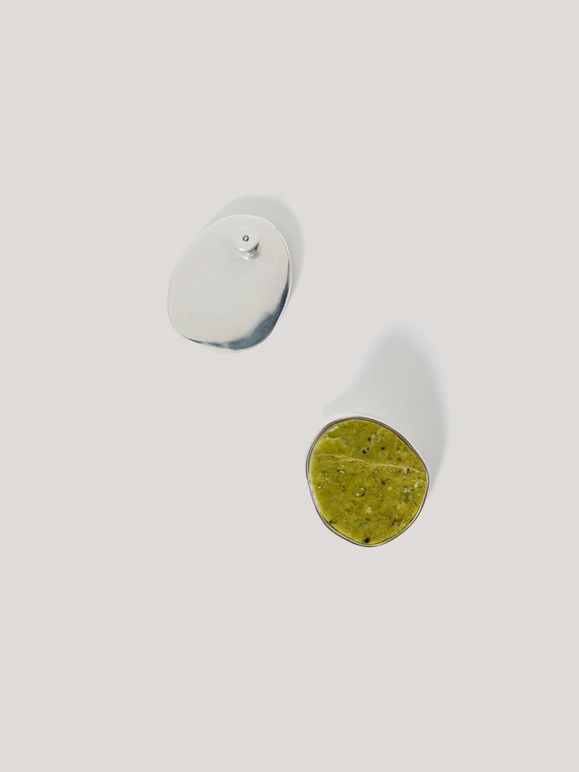 Jigsaw Green Jasper Disc Earring Green