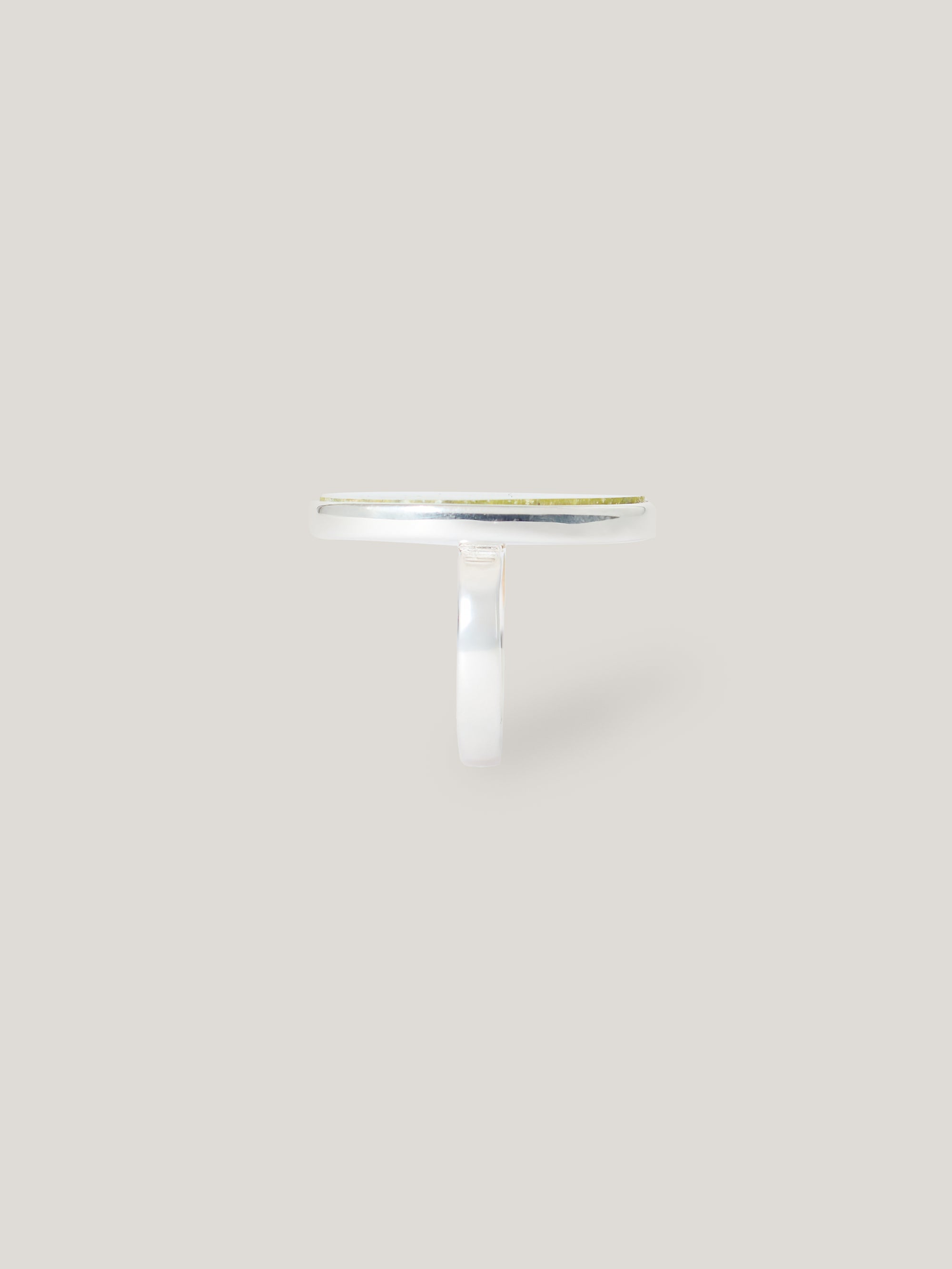 Jigsaw Green Jasper Disc Ring Green