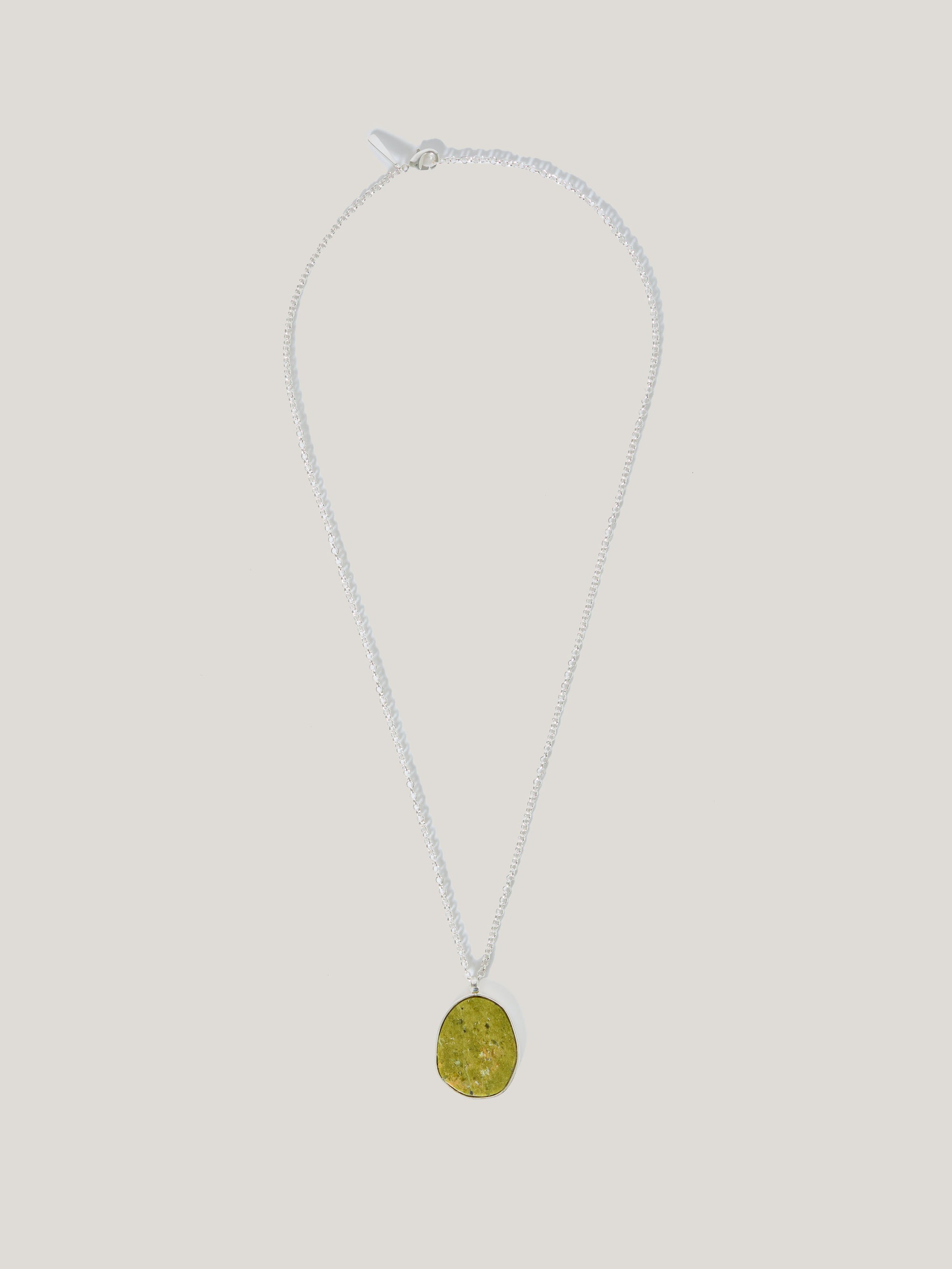 jigsaw Green Jasper Pendant Necklace Green
