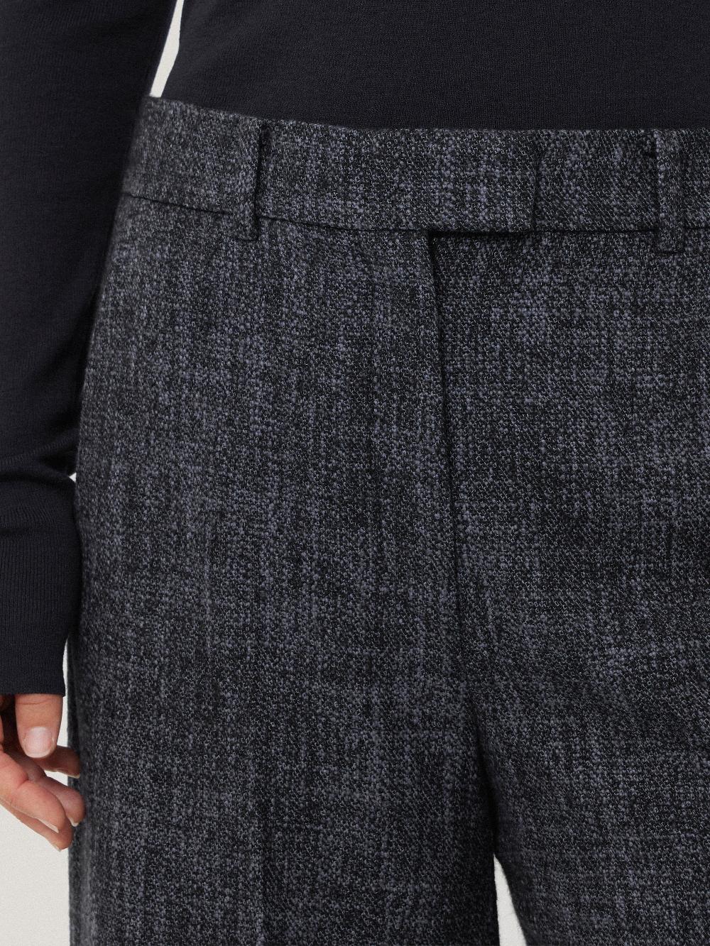 Jigsaw Hale Boucle Cropped Trousers Navy