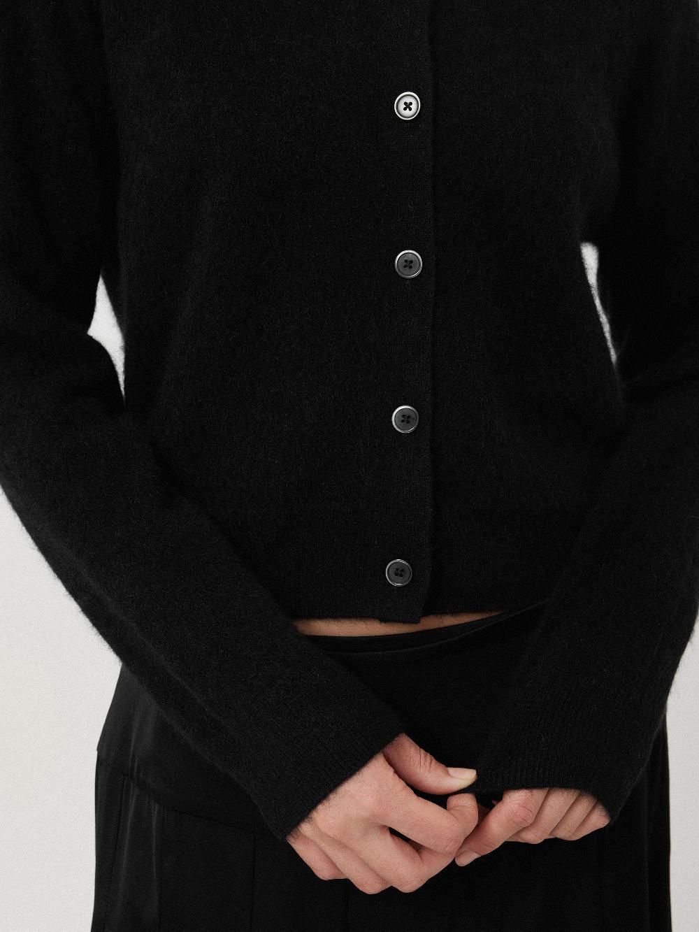 Jigsaw Halo Cashmere Cardigan Black