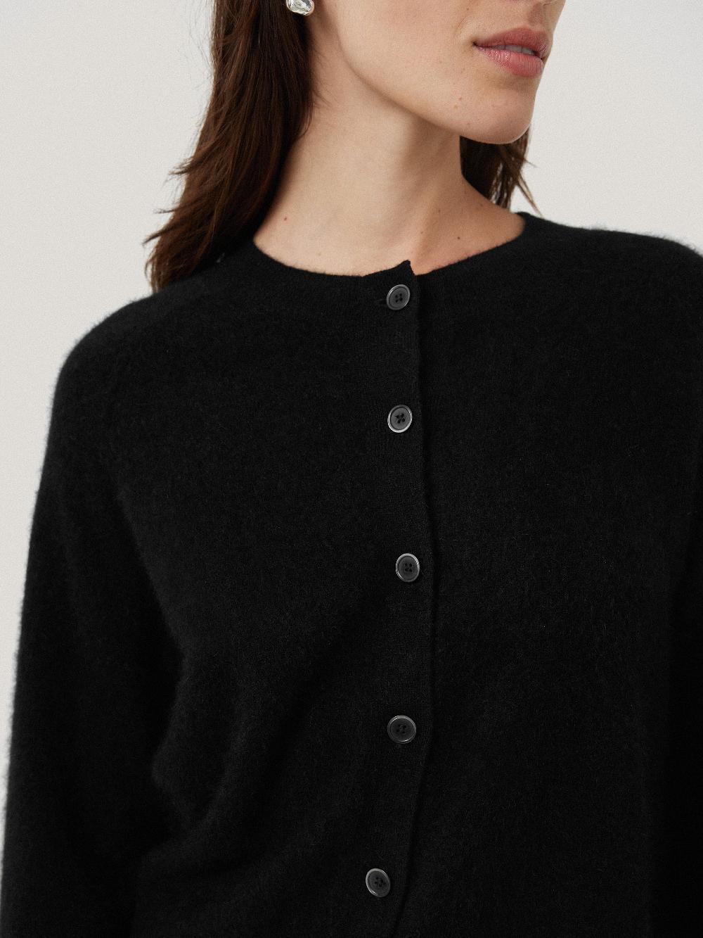 Jigsaw Halo Cashmere Cardigan Black