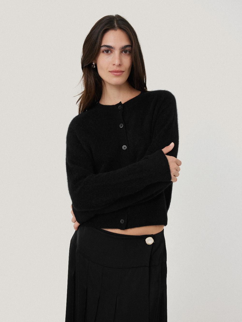 jigsaw Halo Cashmere Cardigan Black