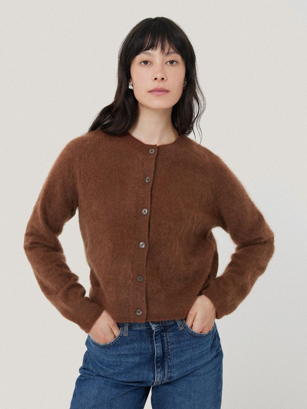 Jigsaw Halo Cashmere Cardigan Ginger