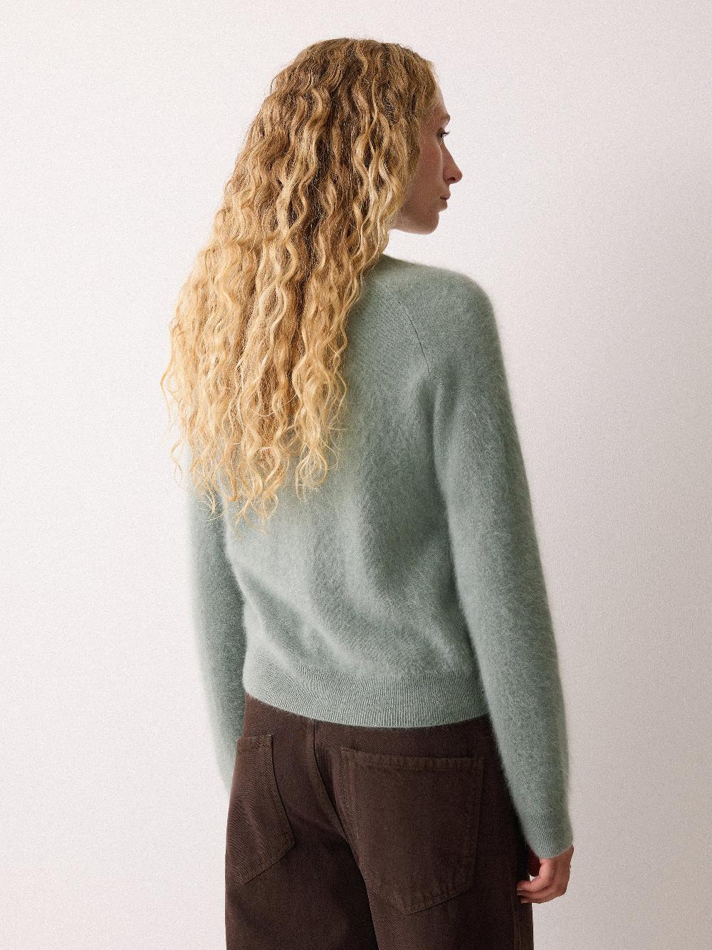 Jigsaw Halo Cashmere Cardigan Green