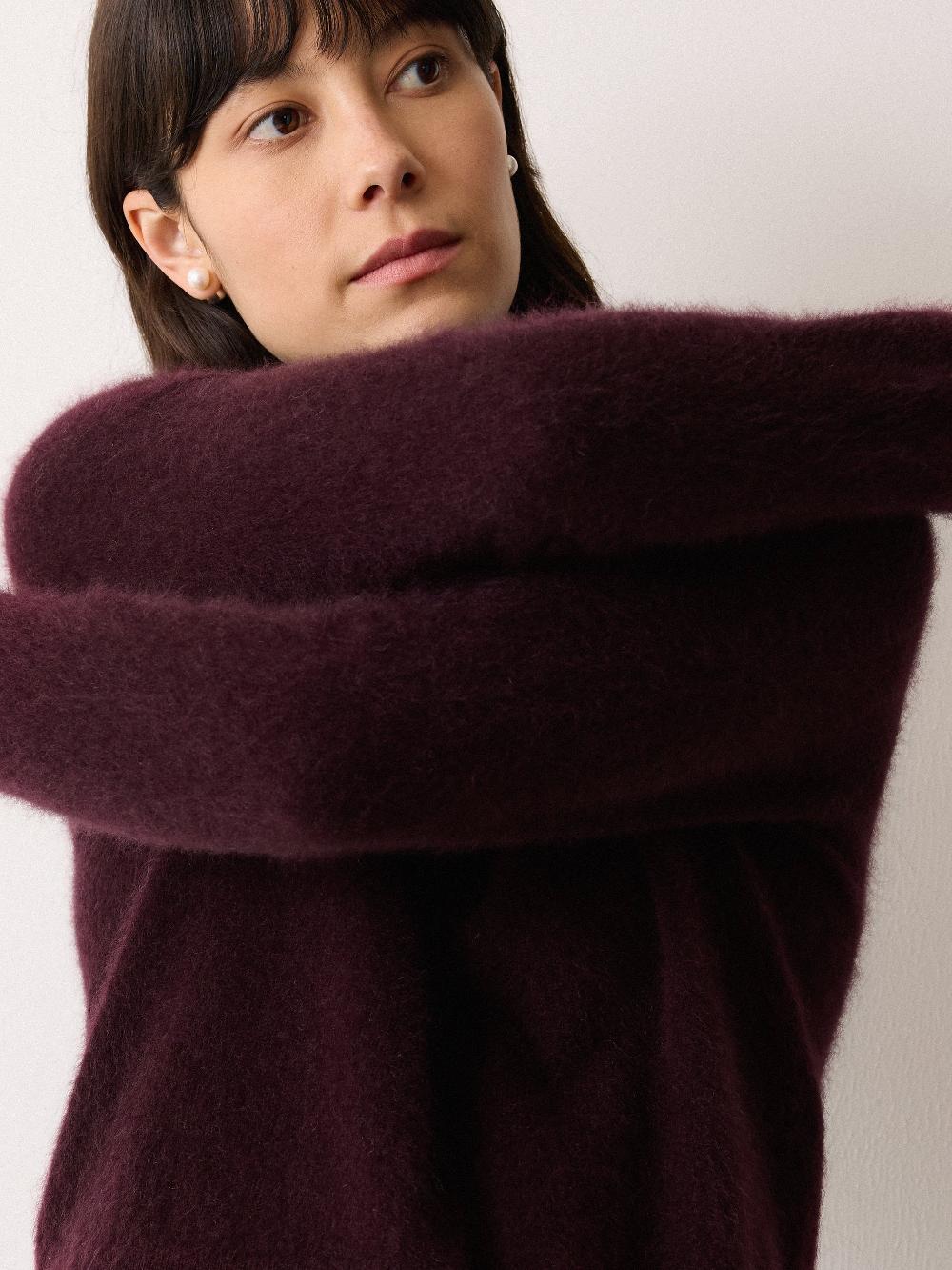 Jigsaw Halo Cashmere Cardigan Purple