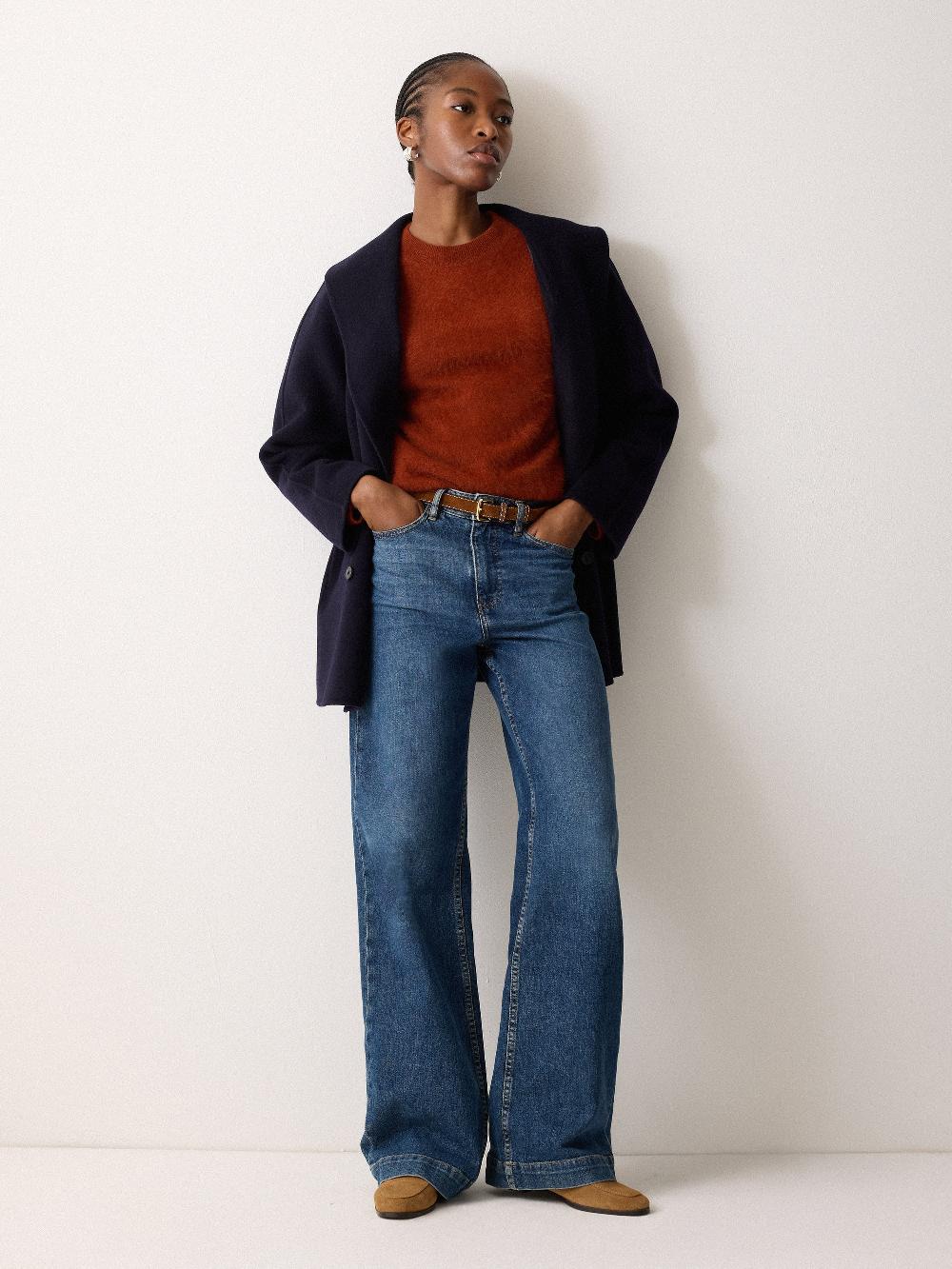 Jigsaw Halo Cashmere Jumper Auburn