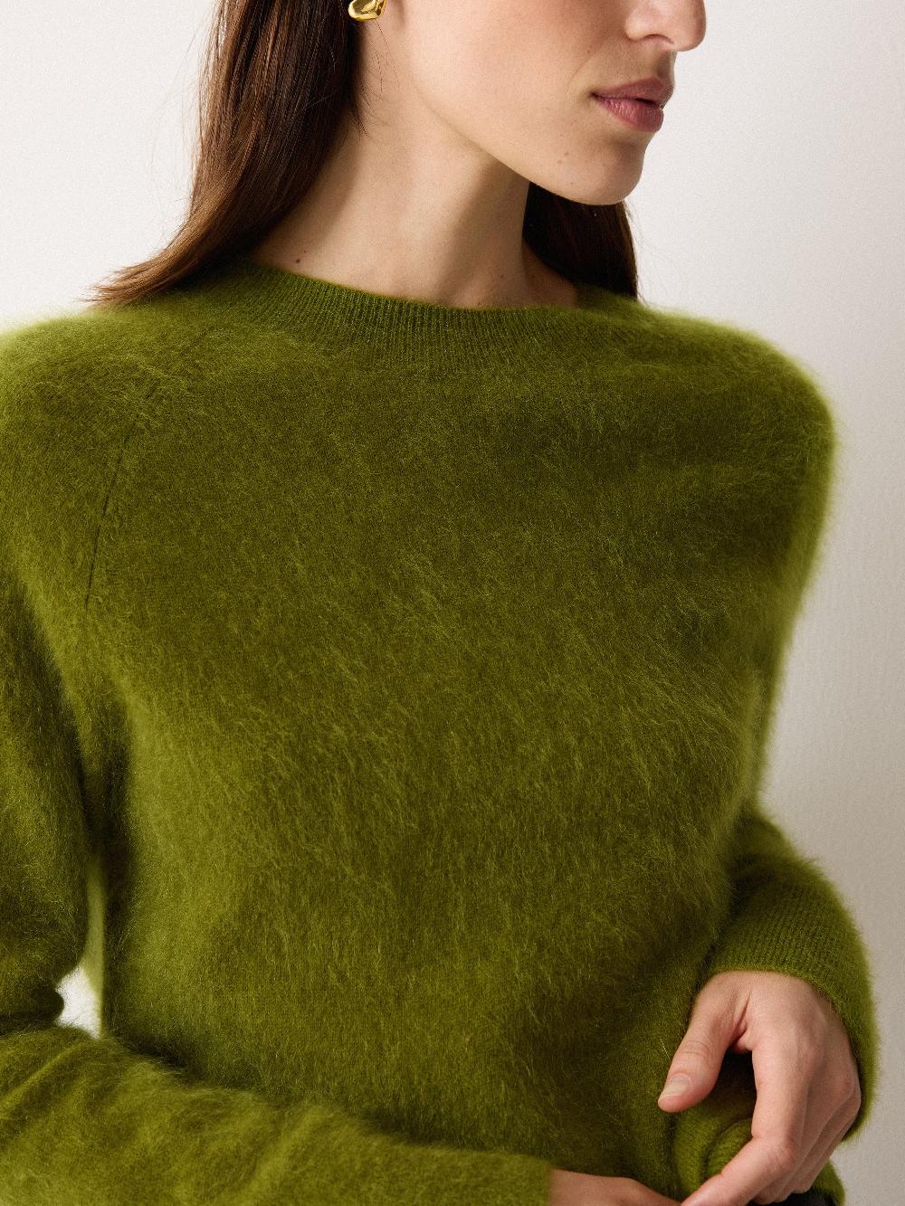 Jigsaw Halo Cashmere Jumper Green