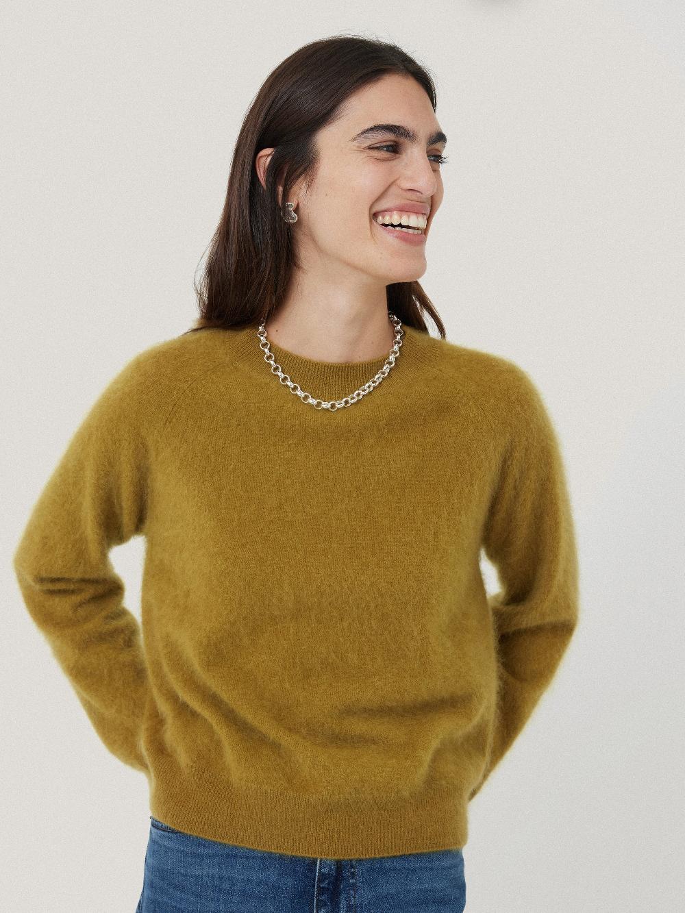 Jigsaw Halo Cashmere Jumper Green