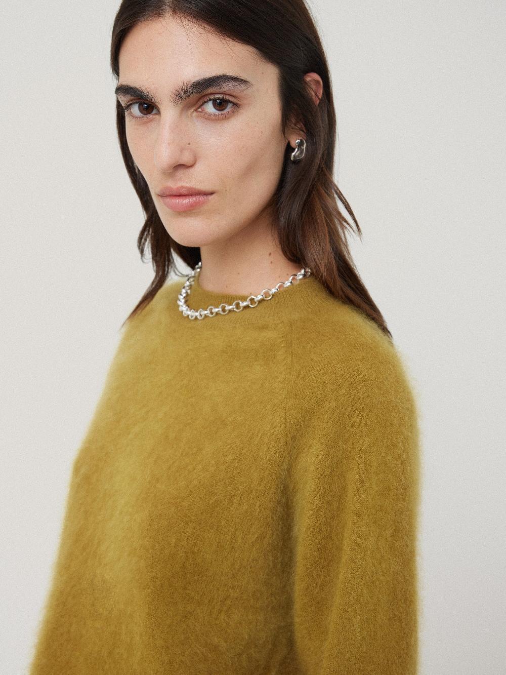 Jigsaw Halo Cashmere Jumper Green