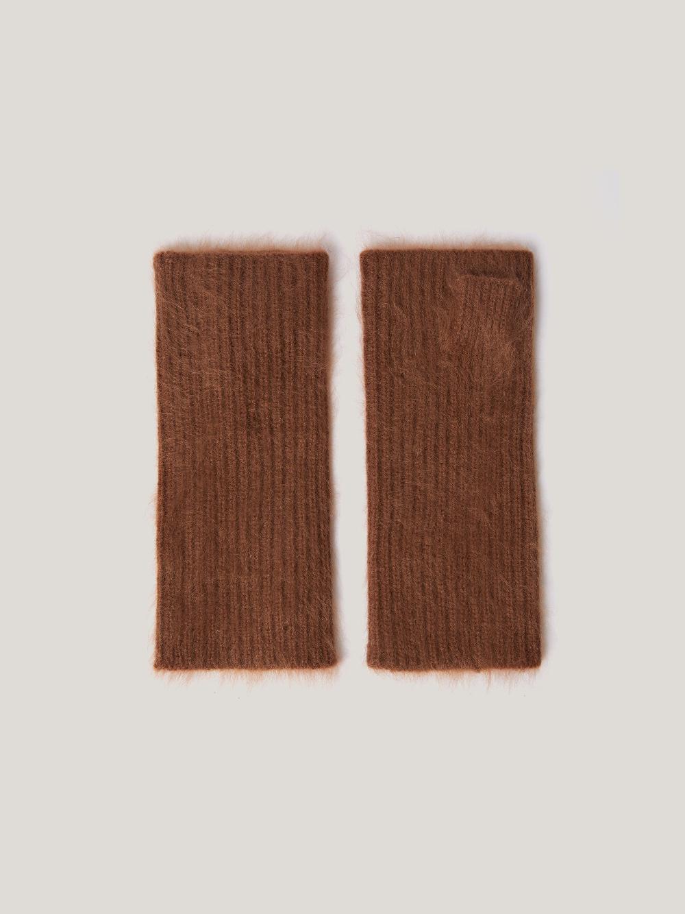 jigsaw Halo Cashmere Mittens Ginger
