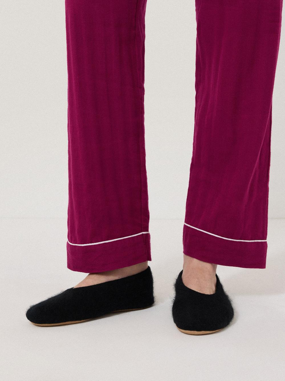 Jigsaw Halo Cashmere Slipper Black