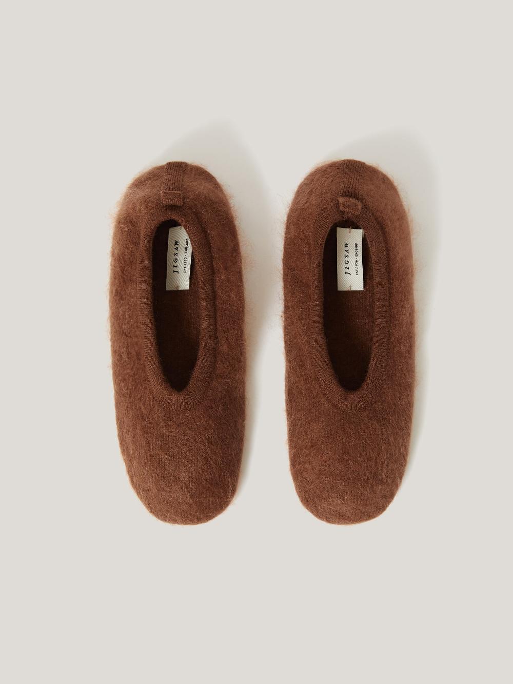 jigsaw Halo Cashmere Slipper GINGER