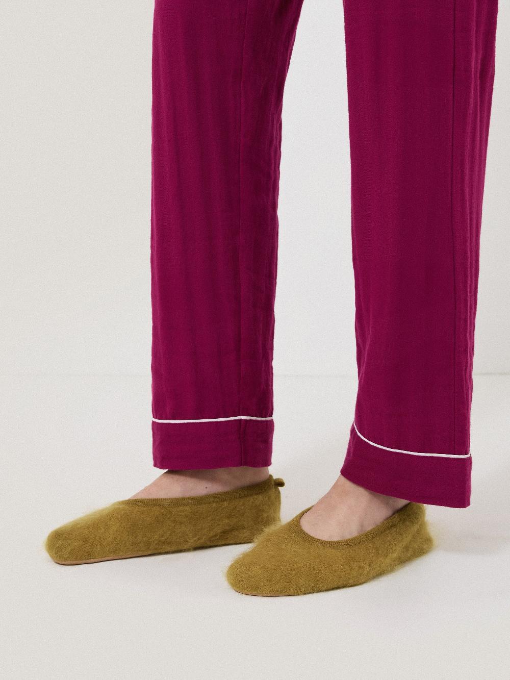 Jigsaw Halo Cashmere Slipper Green