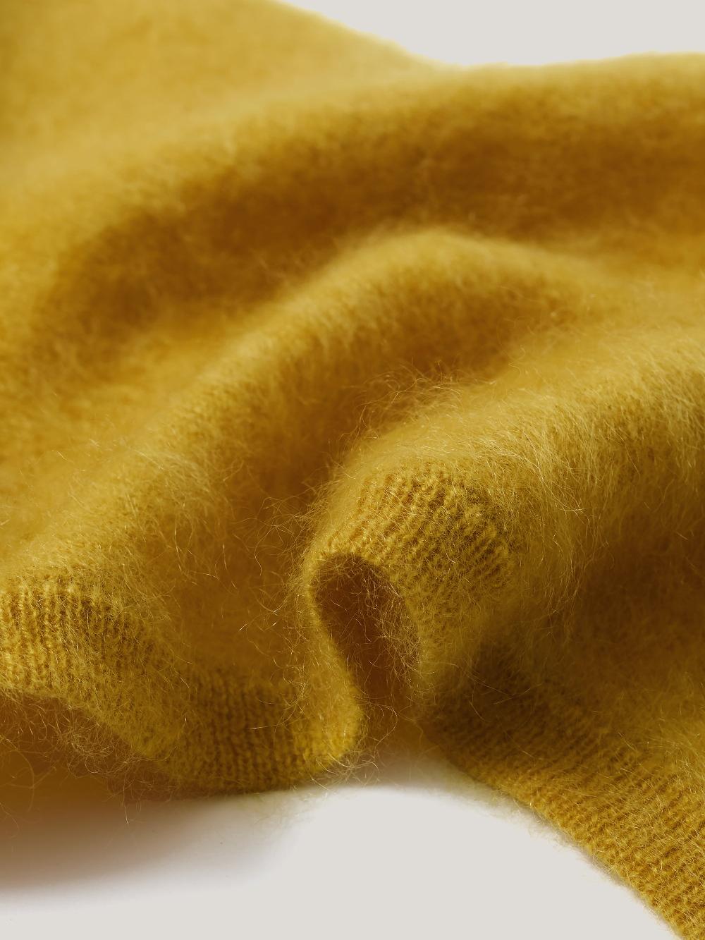 Jigsaw Halo Cashmere Triangle Scarf Mustard