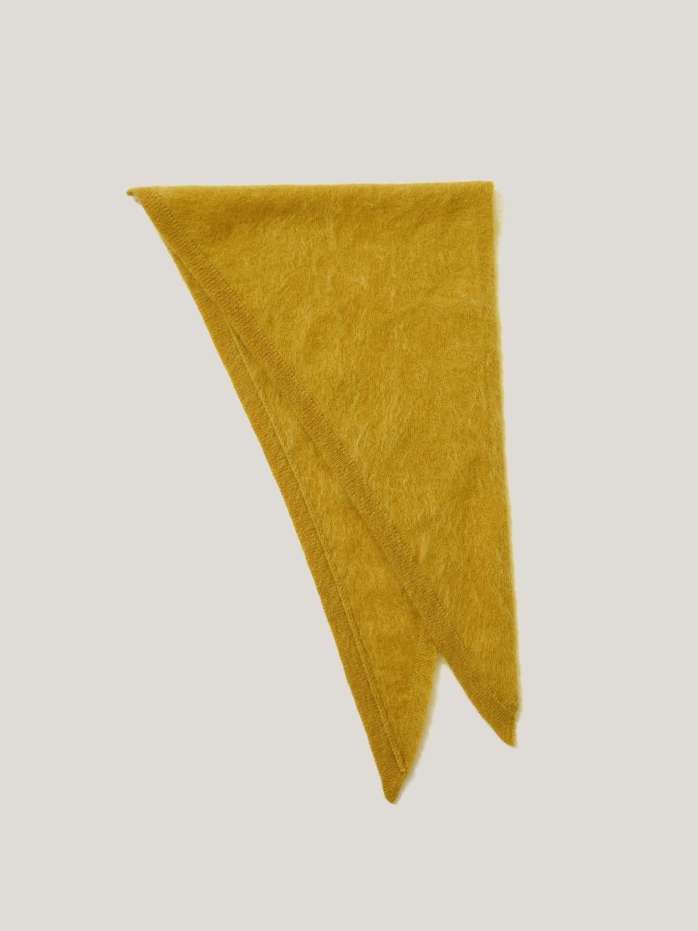 Jigsaw Halo Cashmere Triangle Scarf Mustard