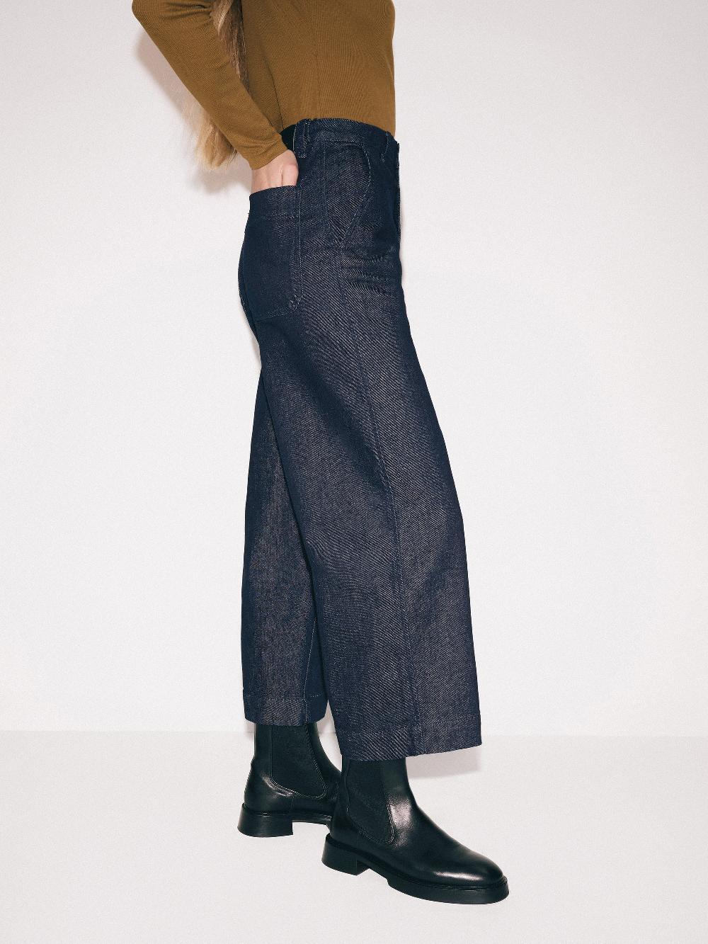 Jigsaw Hampstead Wide Leg Jean Indigo