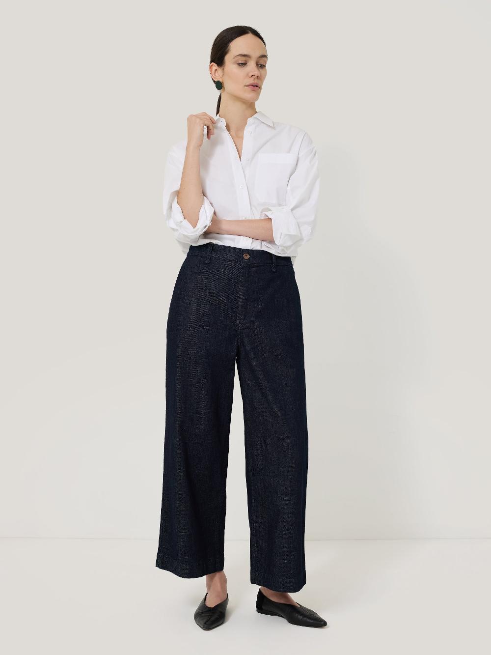 Jigsaw Hampstead Wide Leg Jean Indigo