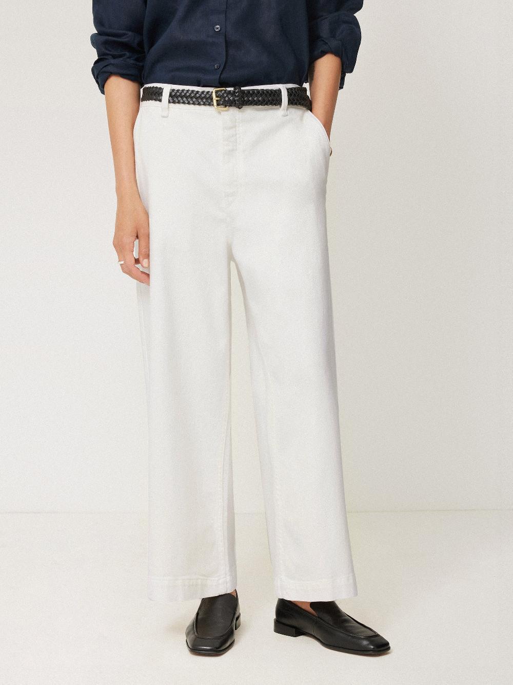 jigsaw Hampstead Wide Leg Jean White