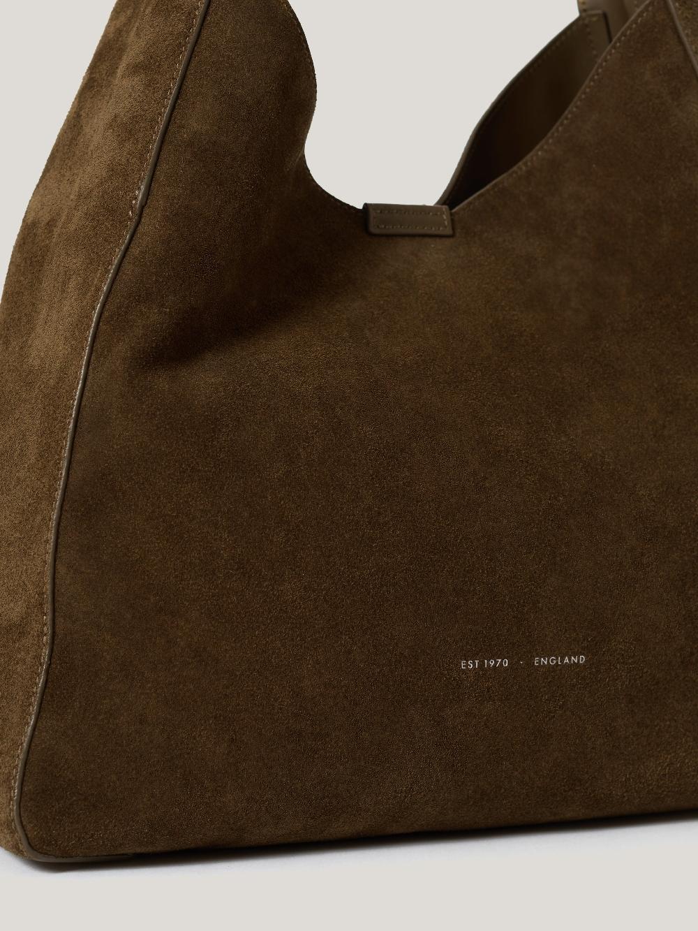 Jigsaw Heckfield Suede Tote Khaki