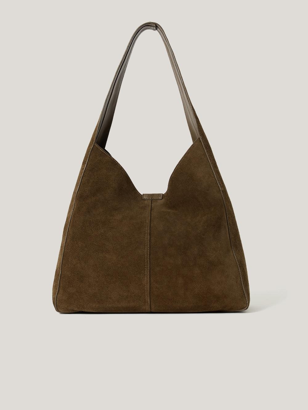 Jigsaw Heckfield Suede Tote Khaki