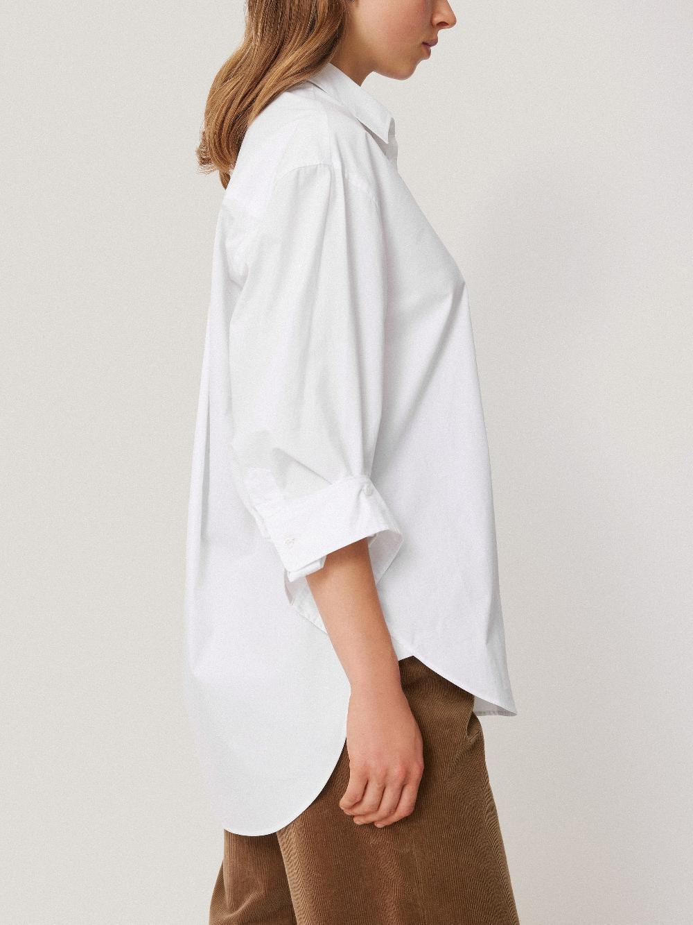 Jigsaw Heritage Cotton Relaxed Shirt White