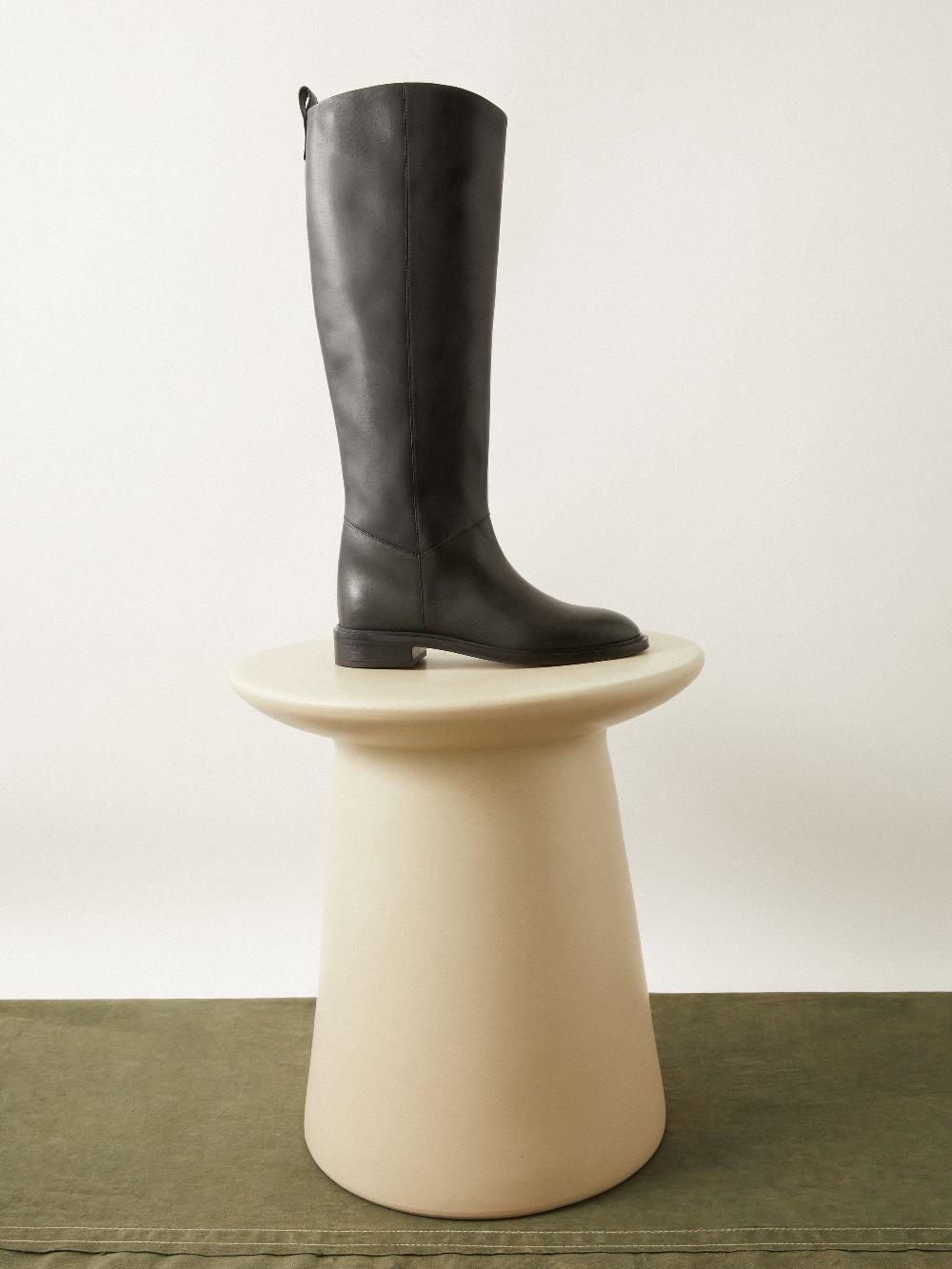 Jigsaw Heritage Leather Riding Boot Black