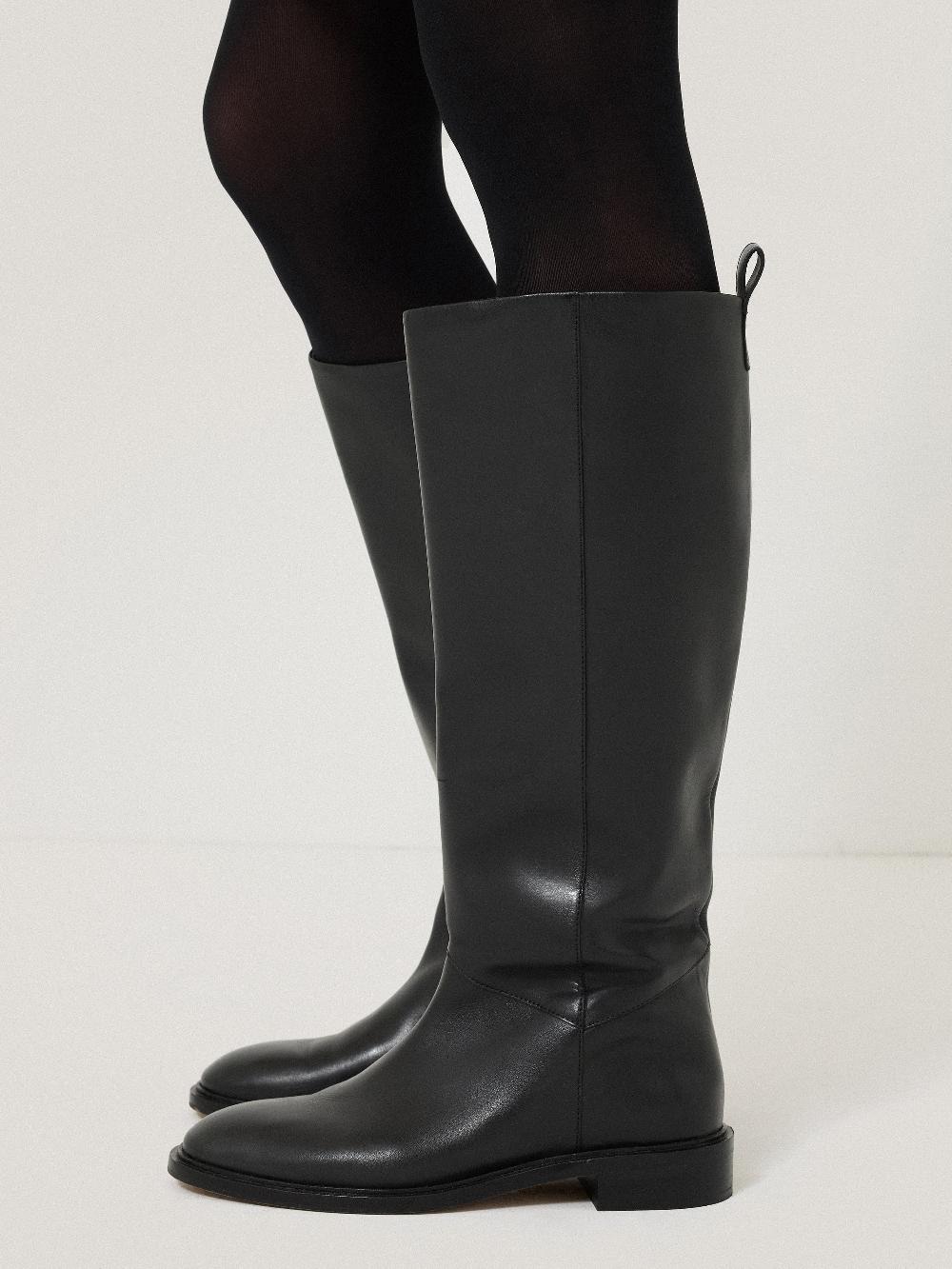 Jigsaw Heritage Leather Riding Boot Black