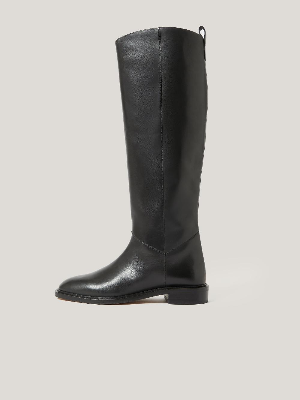 jigsaw Heritage Leather Riding Boot Black