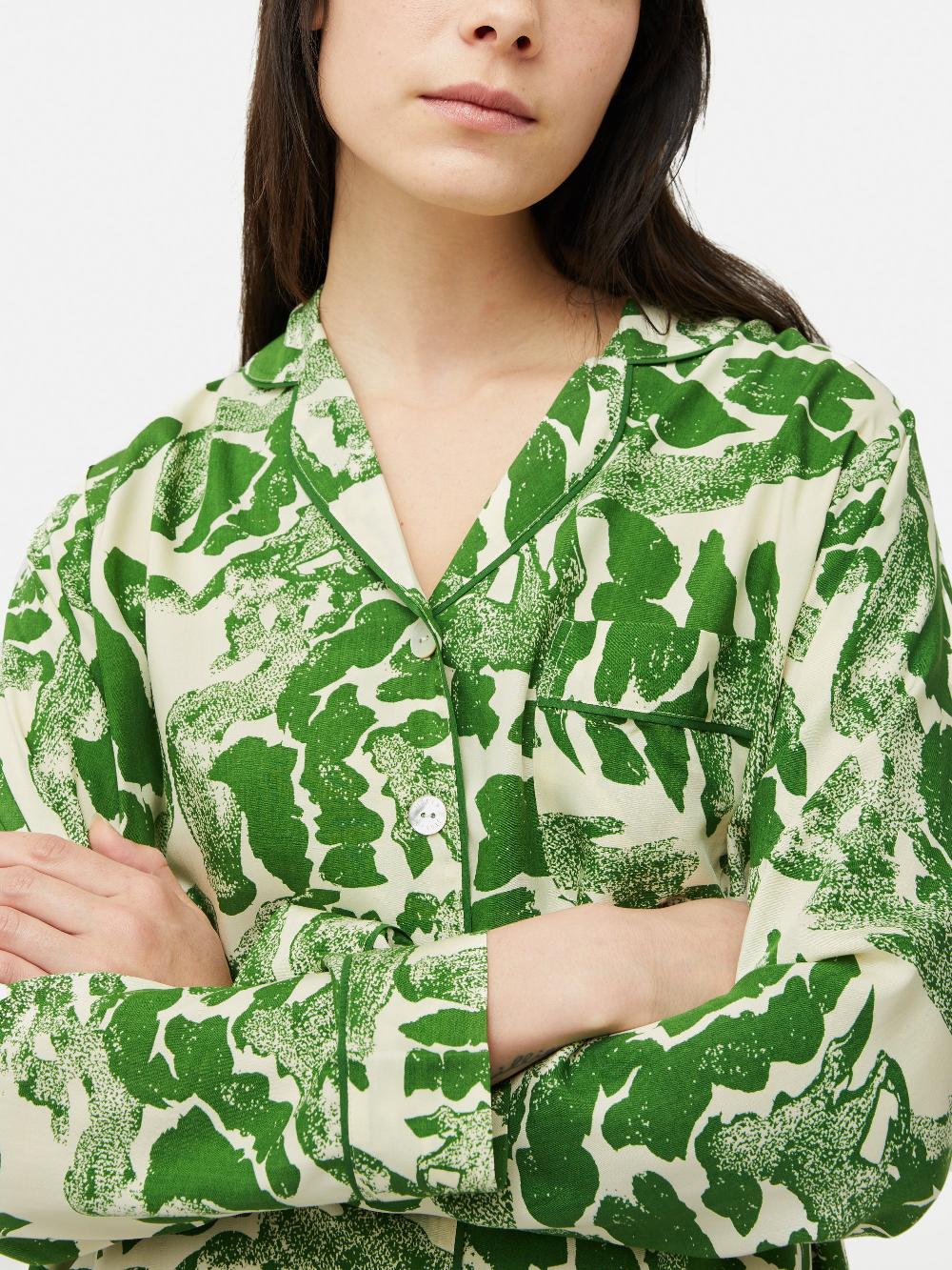 Jigsaw Ink Wave Modal Pyjama Green