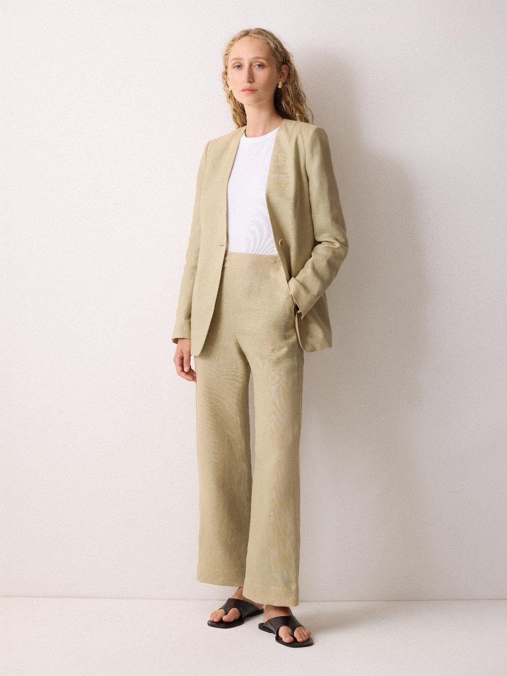 jigsaw Irish Linen Sailor Trouser Sand