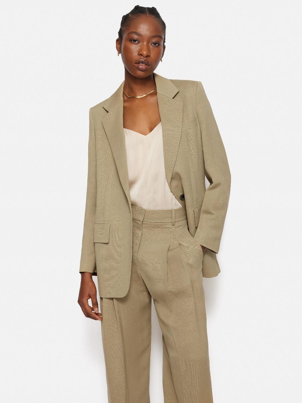 jigsaw Italian Linen Gibson Blazer Sand