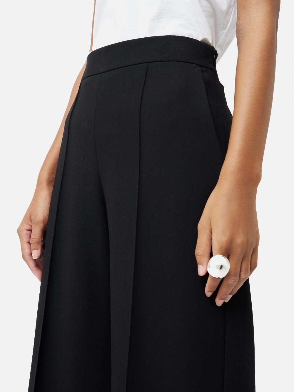 Jigsaw Italian Modern Crepe Sailor Trouser Black