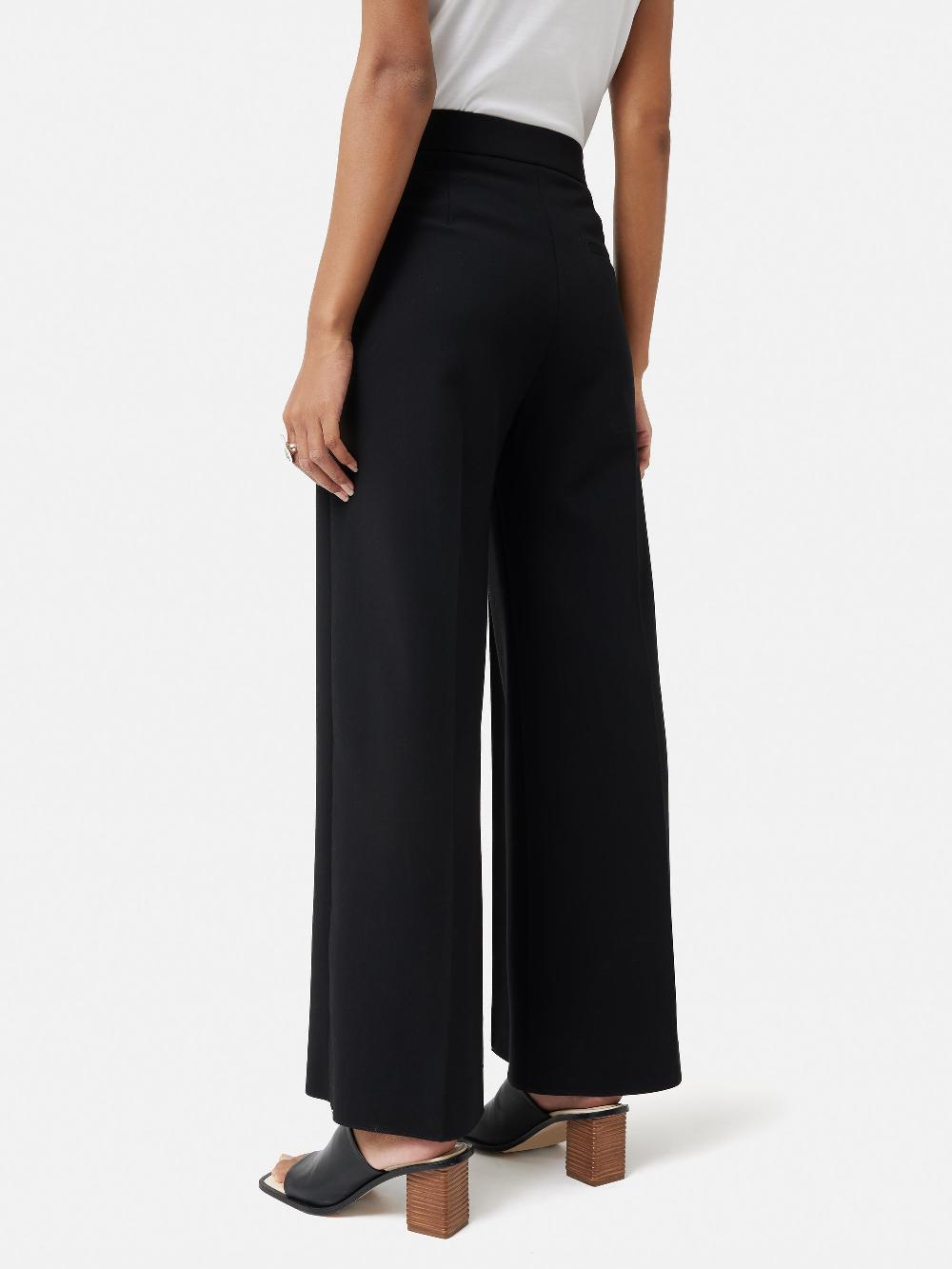 Jigsaw Italian Modern Crepe Sailor Trouser Black