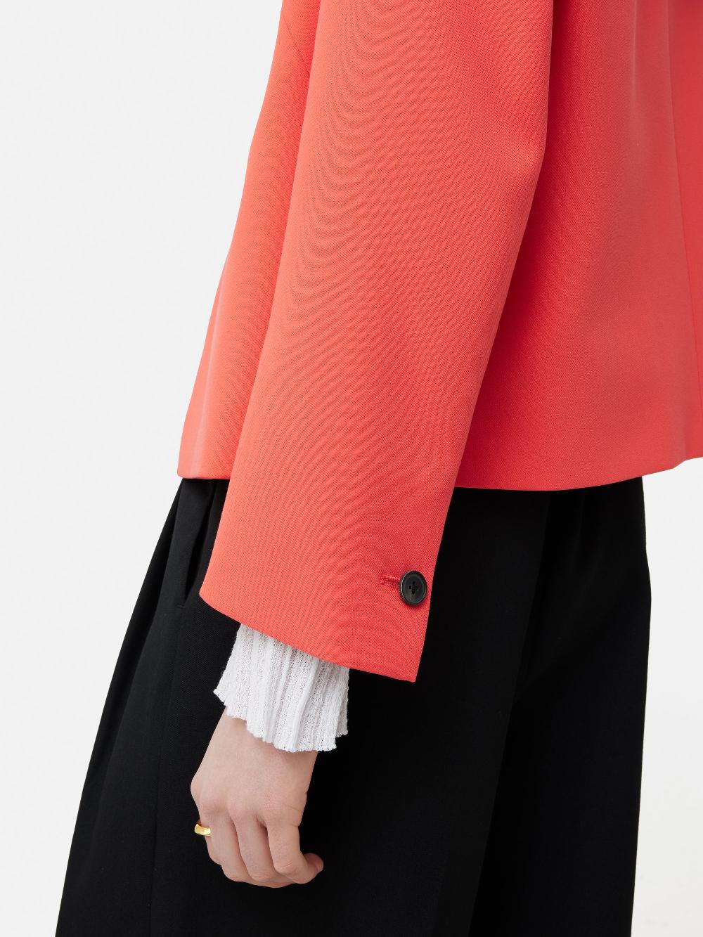 Jigsaw Italian Modern Crepe Short Jacket Coral