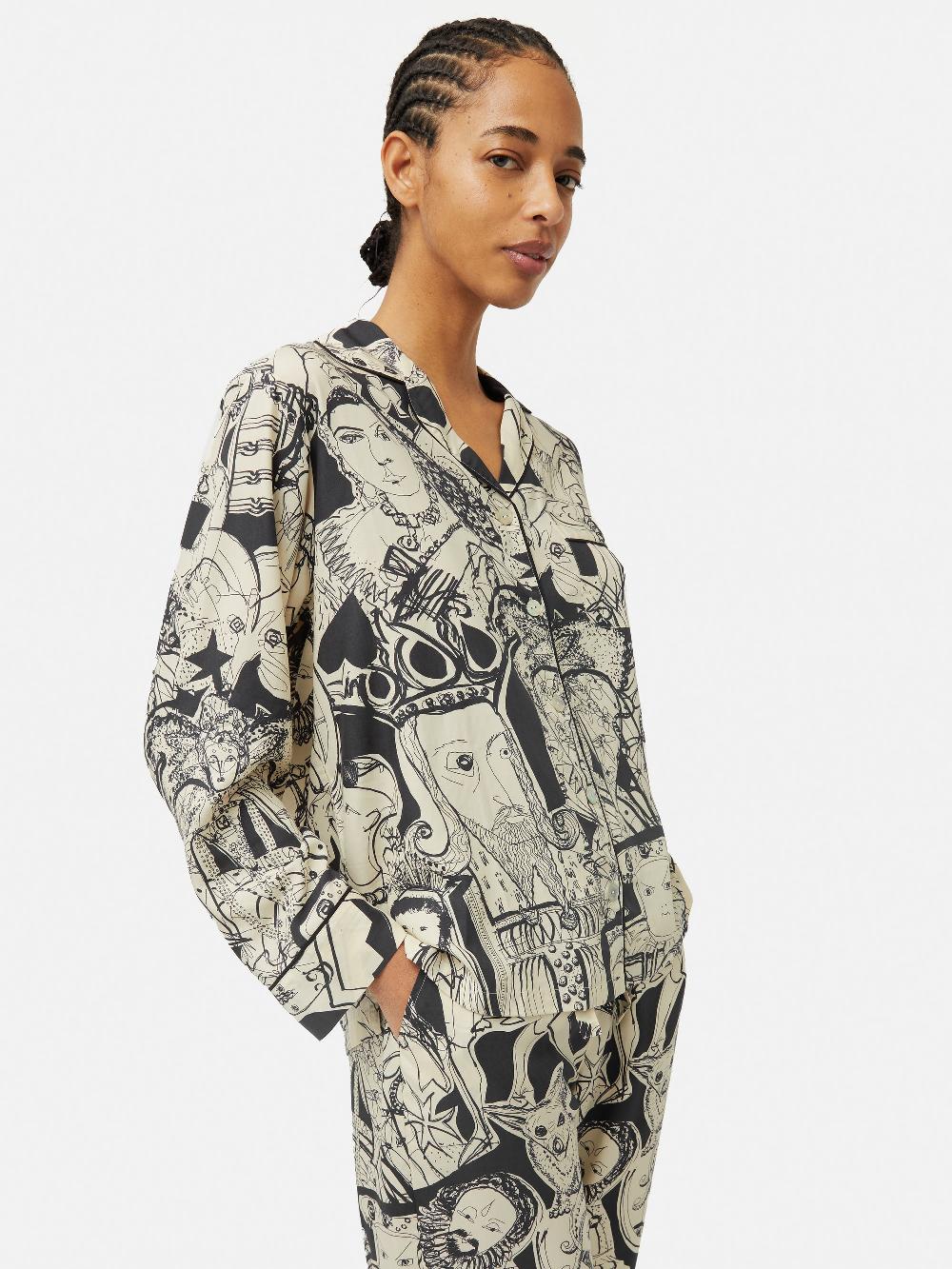 Jigsaw Kings & Queens Pyjama Monochrome
