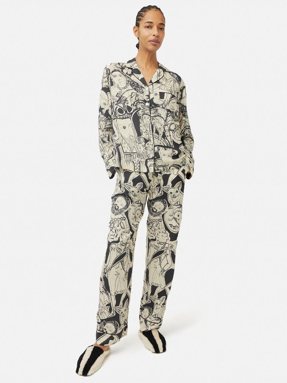 jigsaw Kings & Queens Pyjama Monochrome