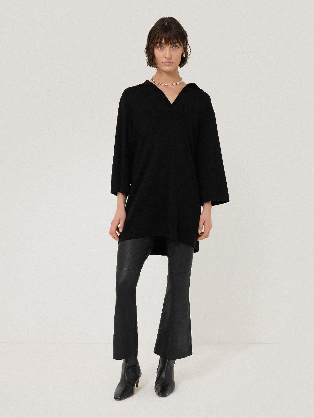 jigsaw Knitted Kaftan Tunic Black
