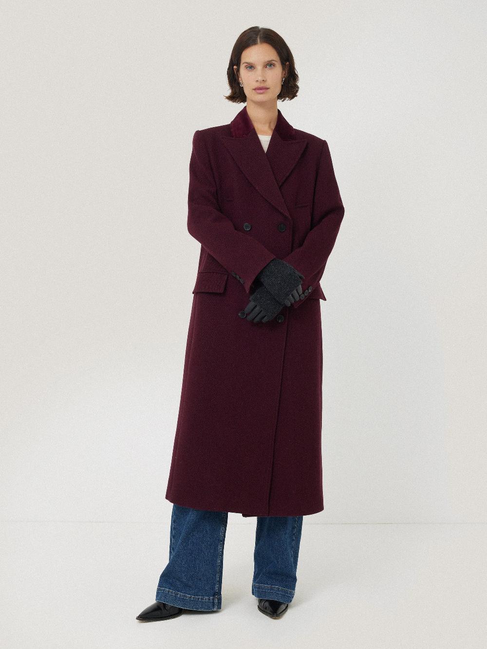 Jigsaw Knitted Leather Glove Black