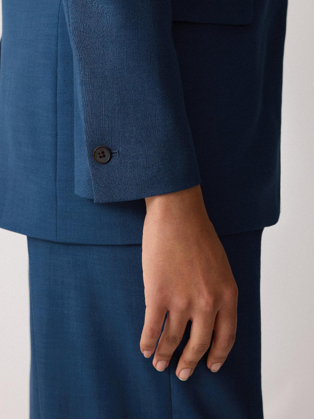 Jigsaw Knox Crosshatch Blazer Blue