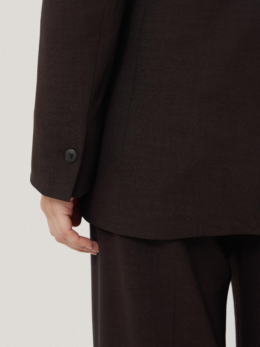 Jigsaw Knox Crosshatch Blazer Brown