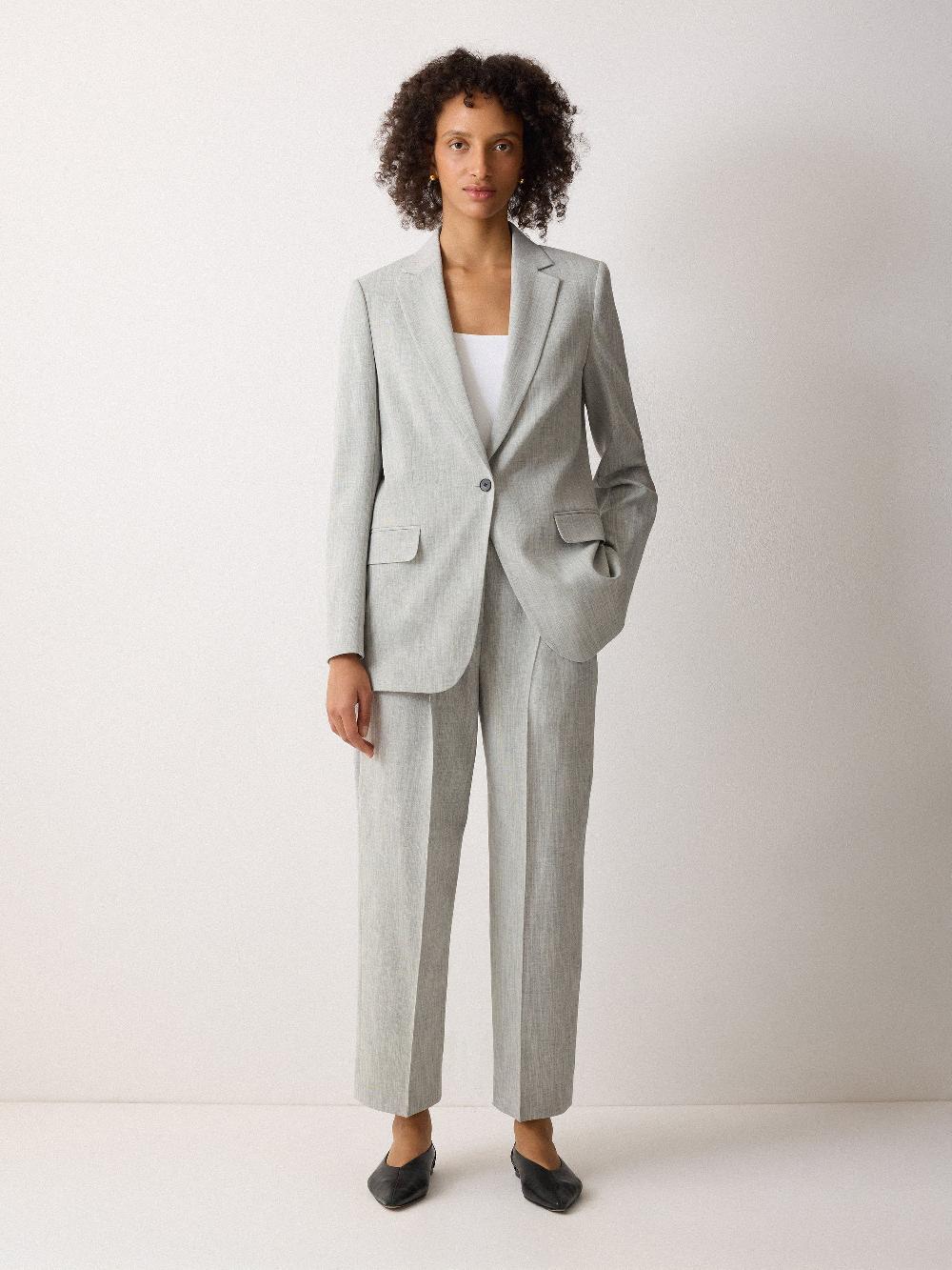 Jigsaw Knox Crosshatch Blazer Grey