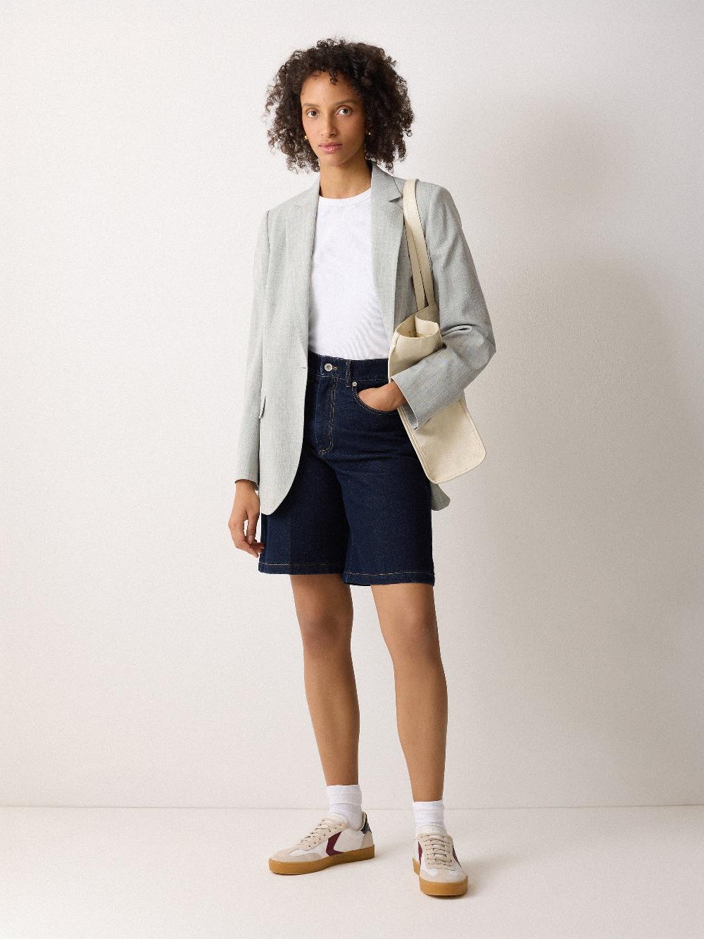 Jigsaw Knox Crosshatch Blazer Grey