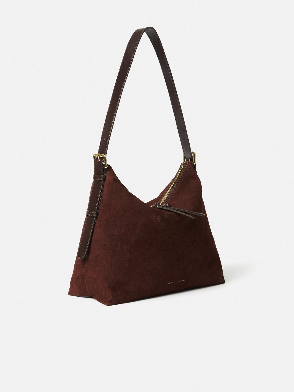 Jigsaw Large Trafalgar Shoulder Bag Burgundy