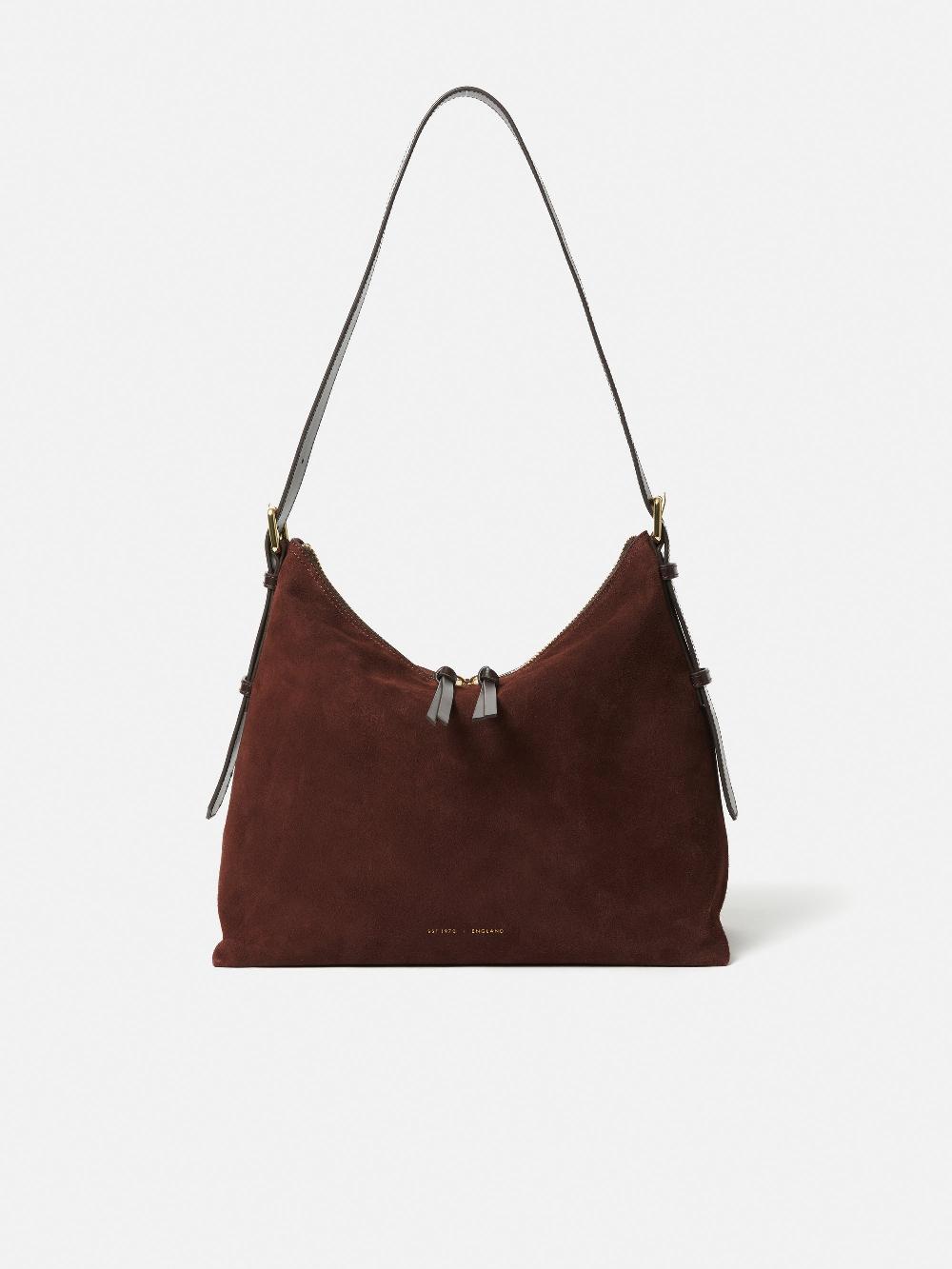 jigsaw Large Trafalgar Shoulder Bag Burgundy